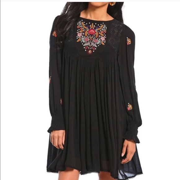 NWT Free People Mohave Floral Embroidered Dress - Picture 1 of 10